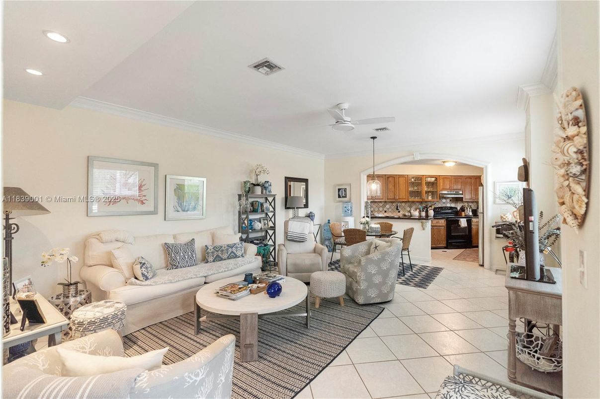 Dining room, Interior, Kitchen, Living room, Recessed Lighting, Stainless Steel Appliances