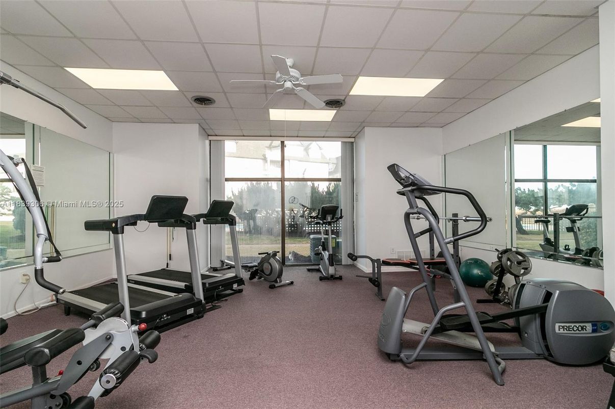 Fitness Equipment, Interior, Recessed Lighting