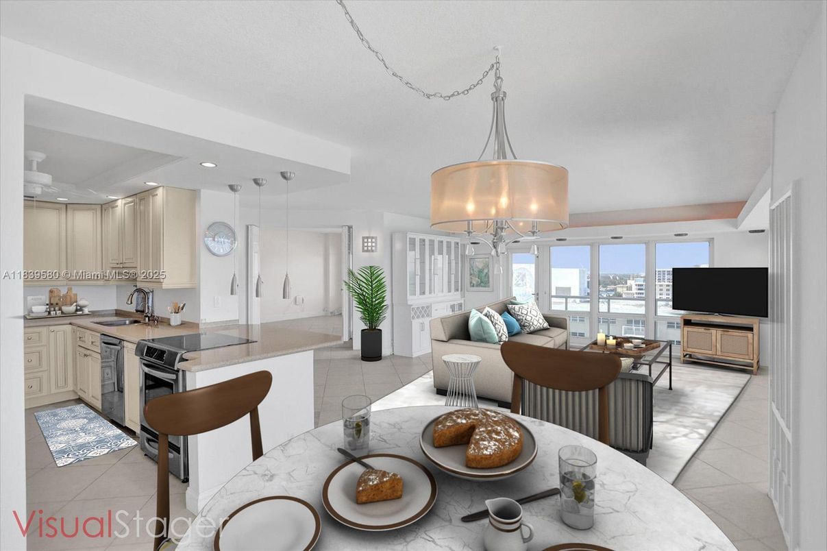 Interior, Kitchen, Living room, Pendant Lights, Recessed Lighting, Water