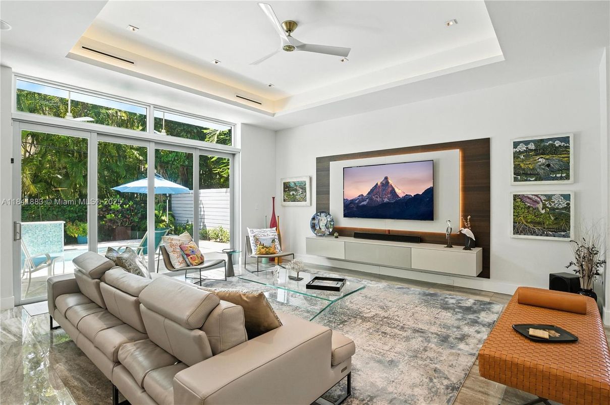 Interior, Living room, Recessed Lighting