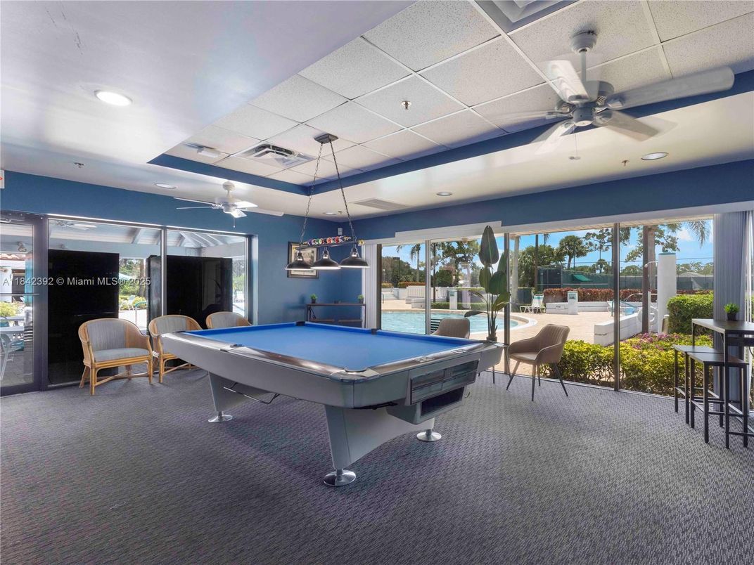 Billiard Table, Game Room, Interior, Pendant Lights, Recessed Lighting