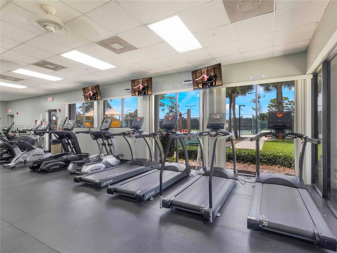 Fitness Equipment, Gym, Interior, Recessed Lighting