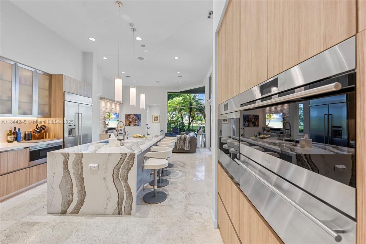 Interior, Kitchen, Pendant Lights, Recessed Lighting, Stainless Steel Appliances