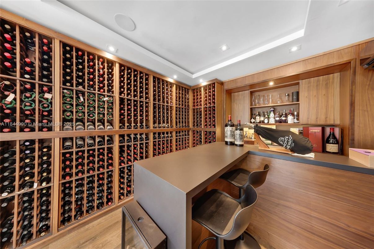 Interior, Recessed Lighting, Wine Storage, Wood Texture Flooring
