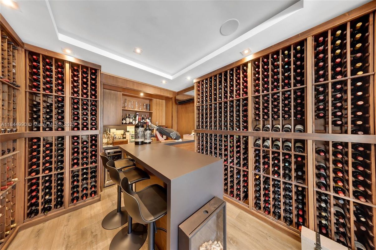 Interior, Recessed Lighting, Wine Storage, Wood Texture Flooring