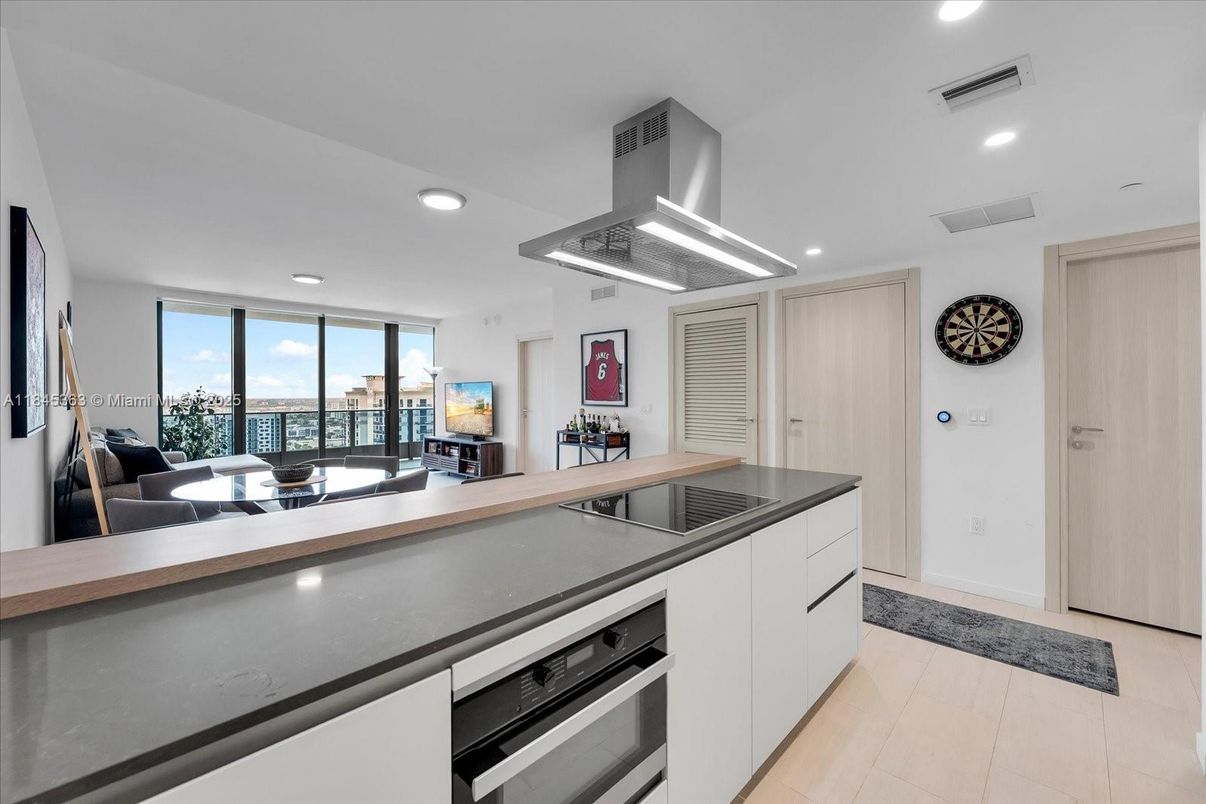 Interior, Kitchen, Recessed Lighting, Stainless Steel Appliances, Water