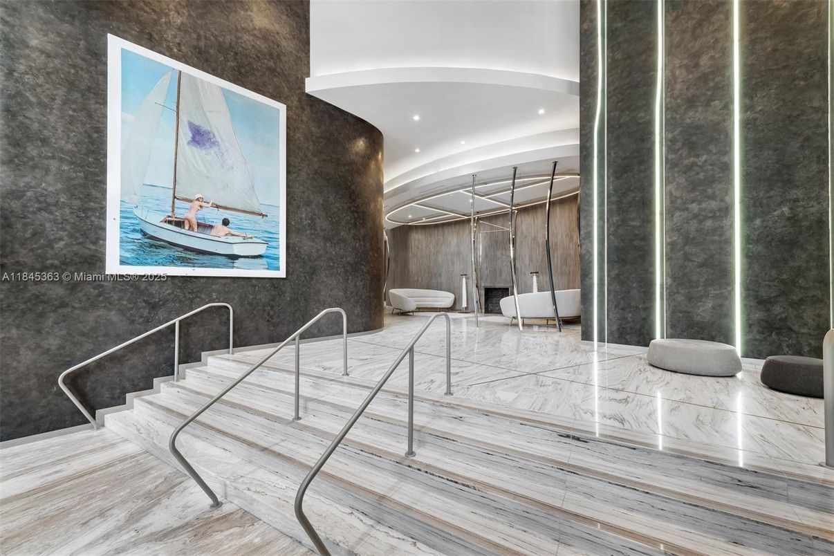 Interior, Marble, Recessed Lighting, Wood Texture Flooring