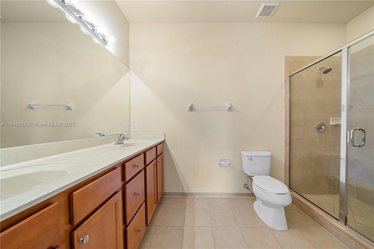 Bathroom, Dual Sink Vanities, Glass Shower, Interior