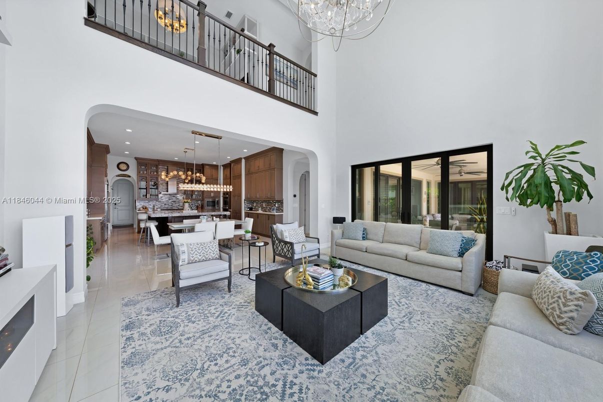 Chandelier, Dining room, Fireplace, Interior, Kitchen, Living room, Pendant Lights, Recessed Lighting