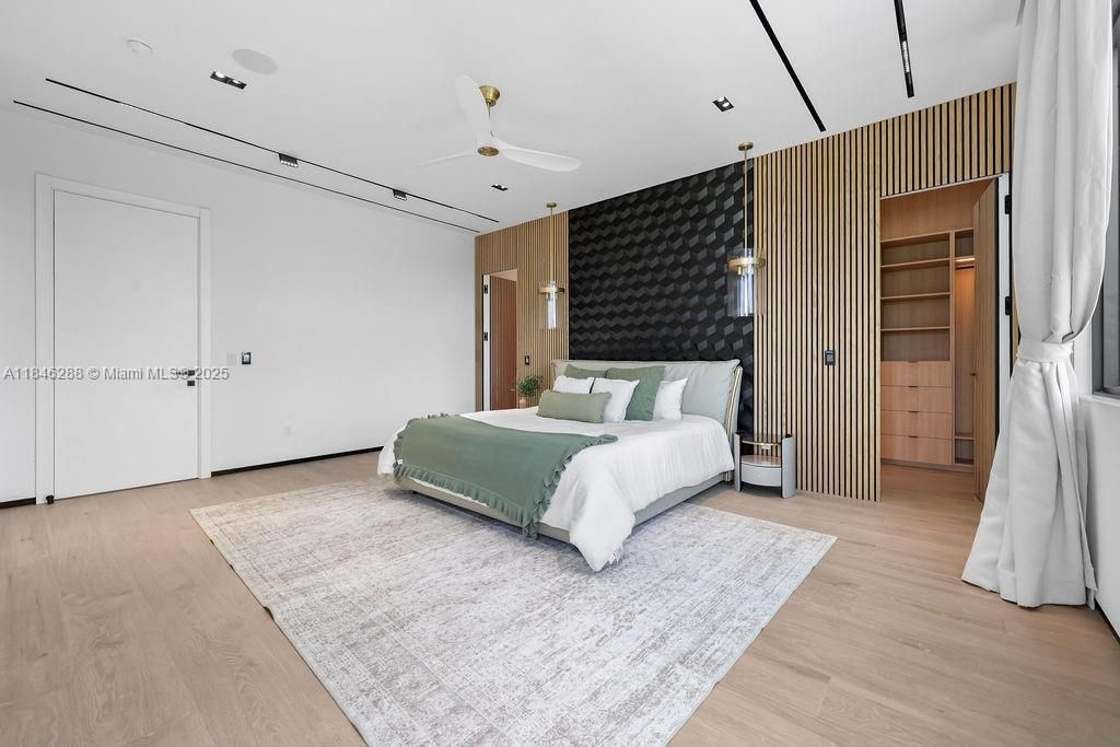 Bedroom, Interior, Wood Texture Flooring, Wooden Walls