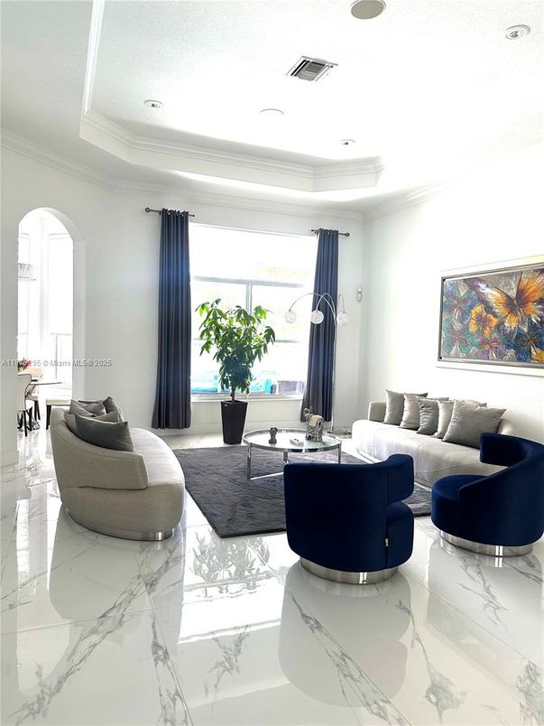 Interior, Living room, Marble, Recessed Lighting