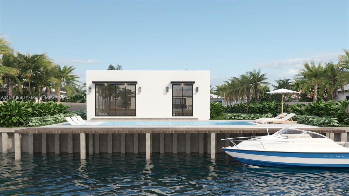 Exterior, Facade, Pool, Modern