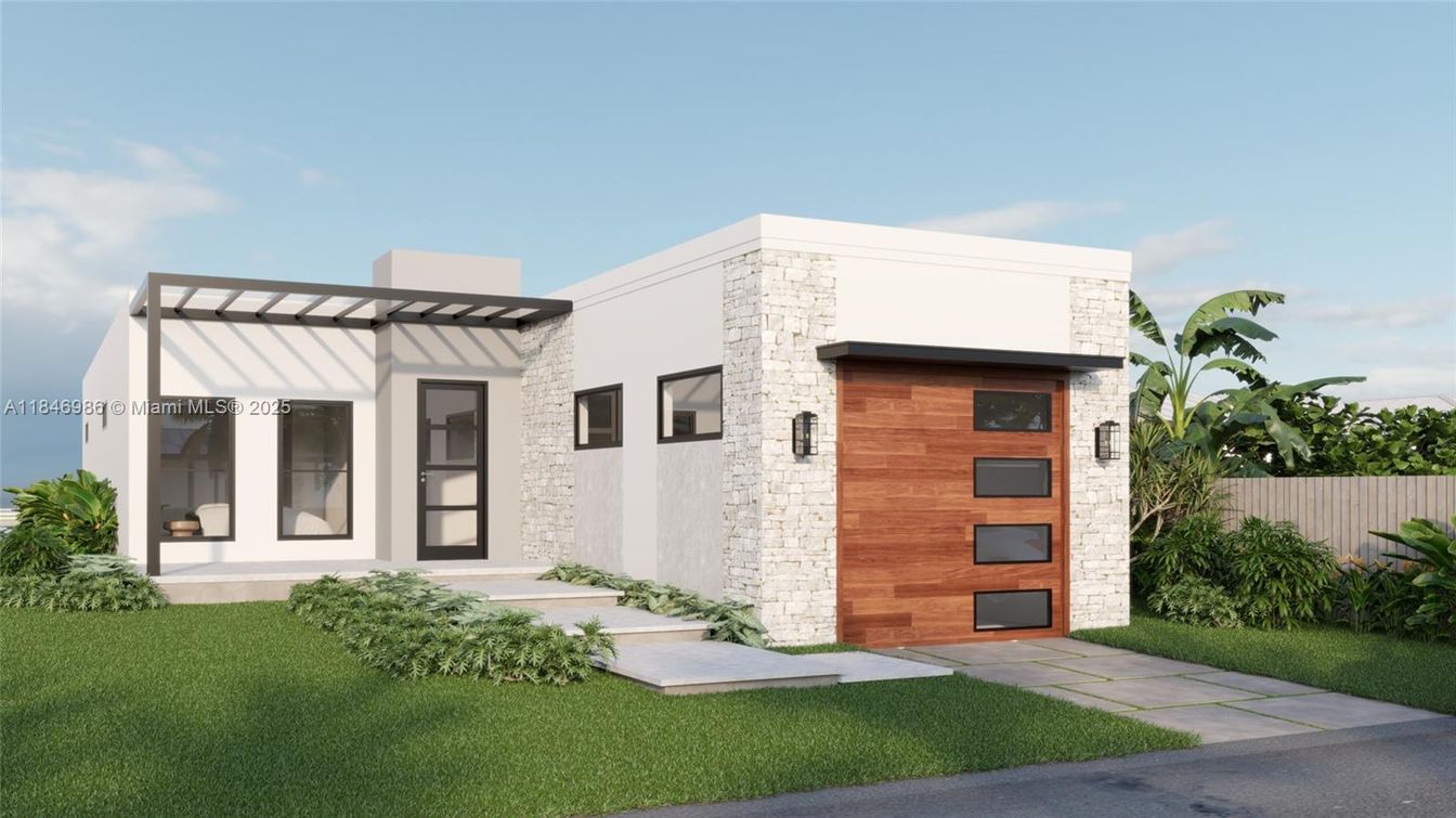 Attached, Backyard, Exterior, Facade, Modern