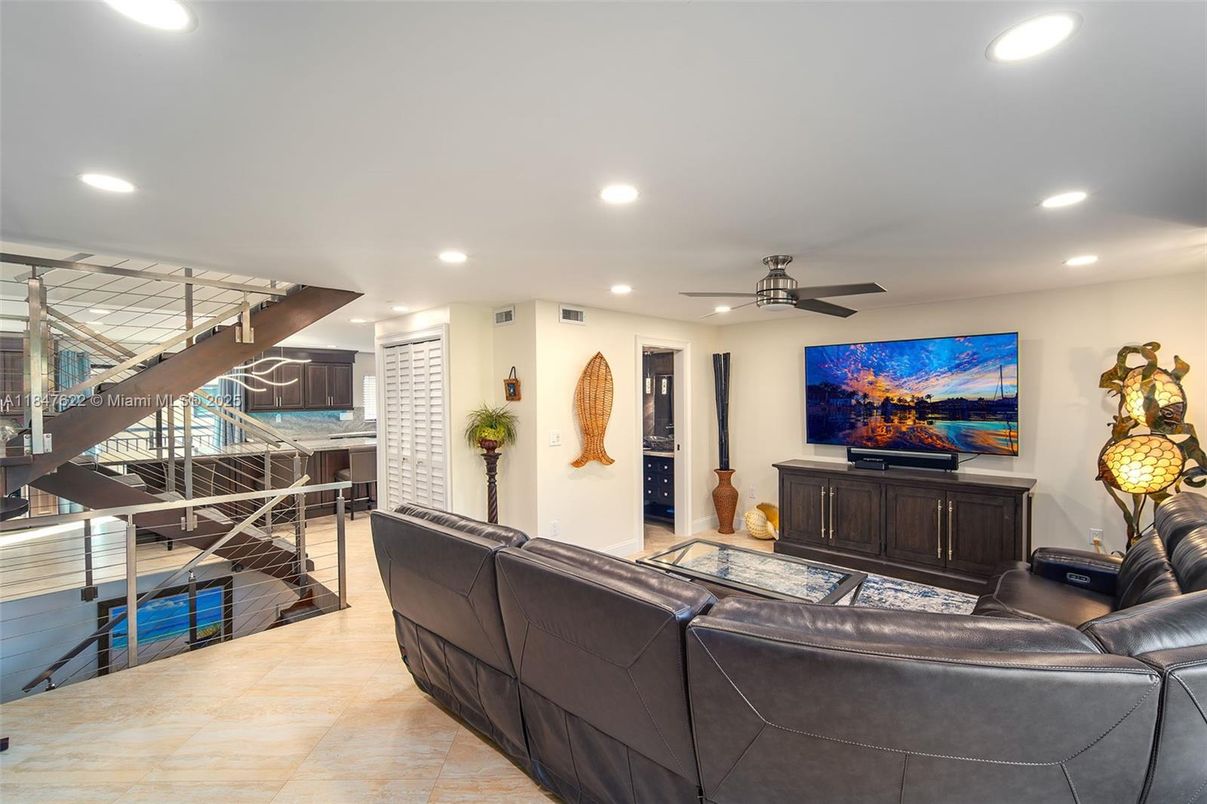 Interior, Living room, Recessed Lighting