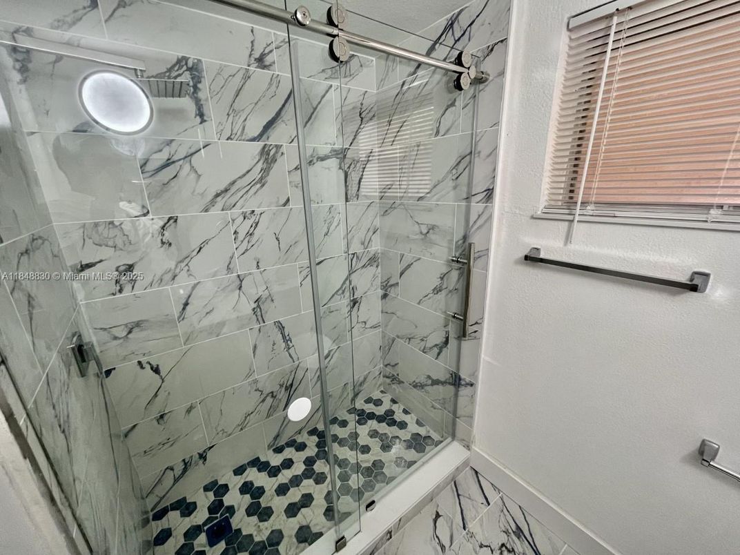 Bathroom, Glass Shower, Interior, Marble Walls