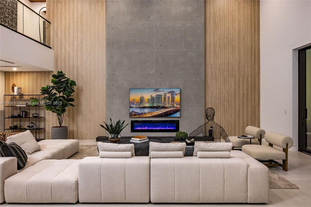 Interior, Living room, Recessed Lighting