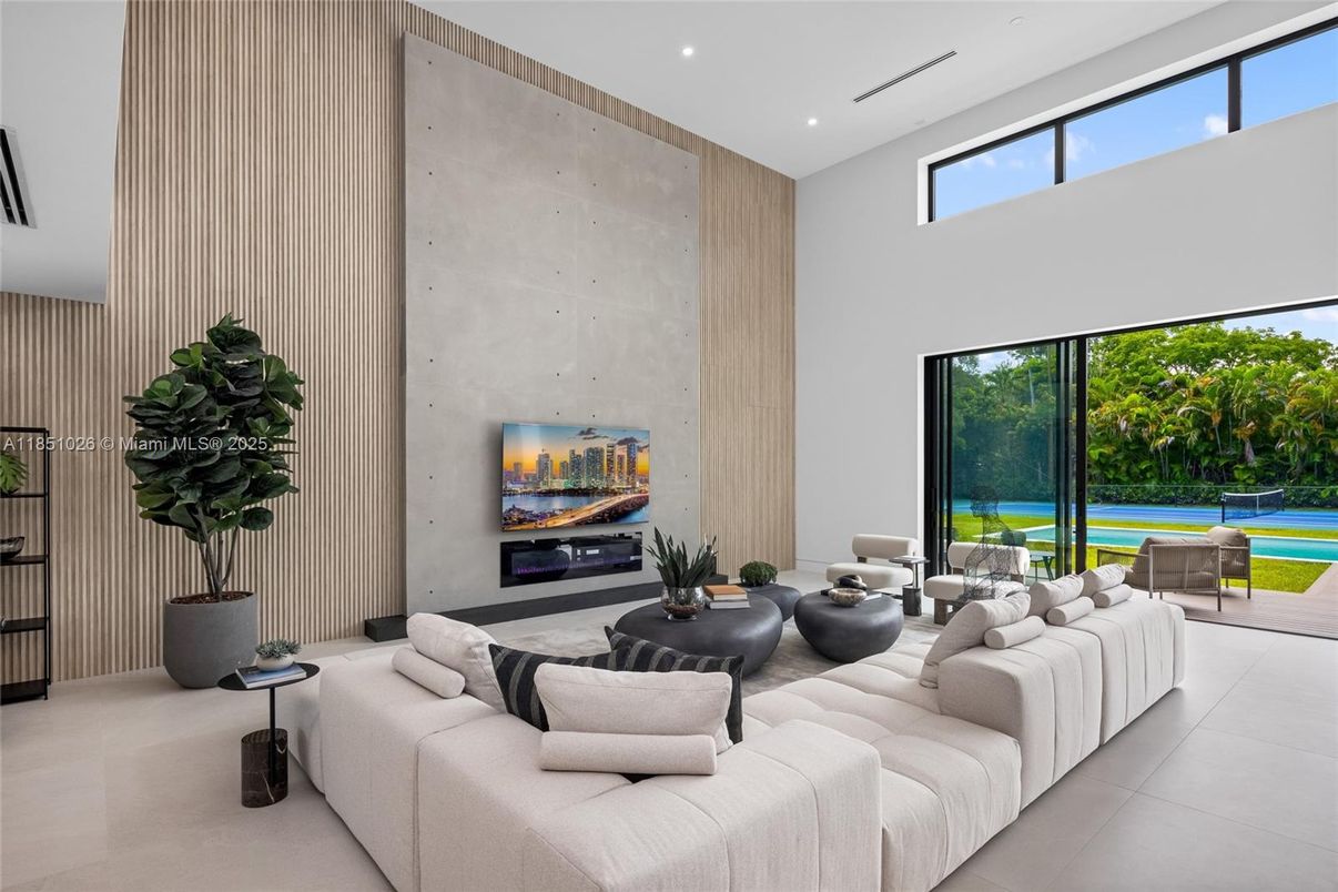 Interior, Living room, Recessed Lighting