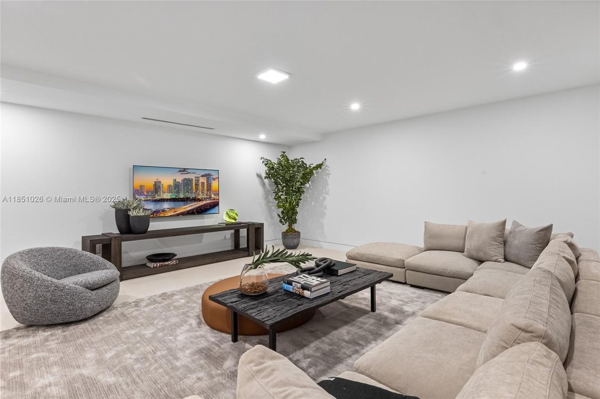 Interior, Living room, Recessed Lighting