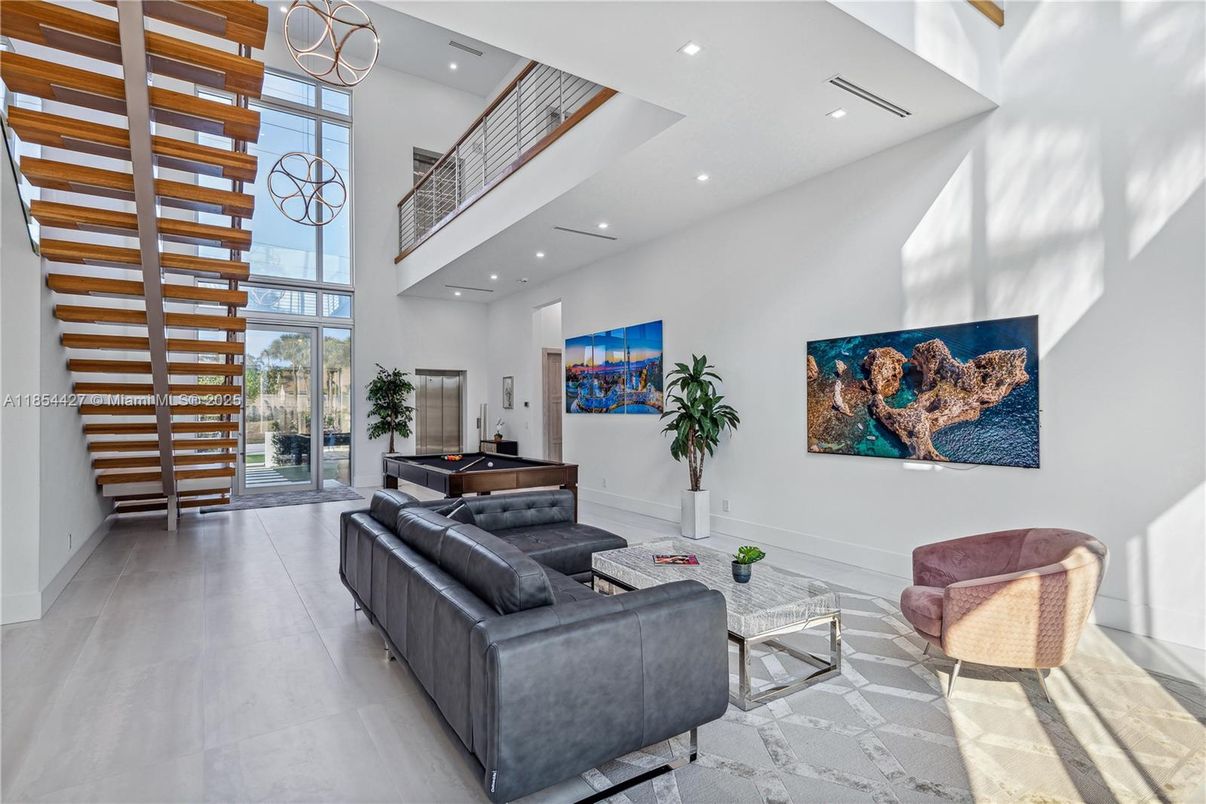 Interior, Living room, Recessed Lighting