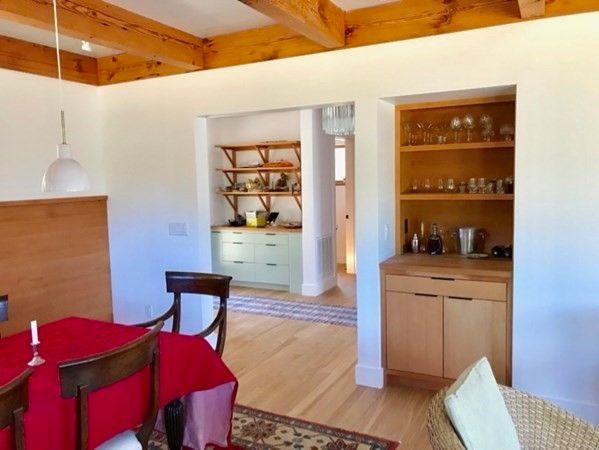 Interior, Pendant Lights, Recessed Lighting, Wooden Beams, Wood Texture Flooring