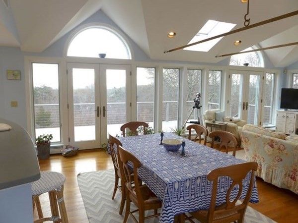 Dining room, Interior, Living room, Recessed Lighting, Wood Texture Flooring