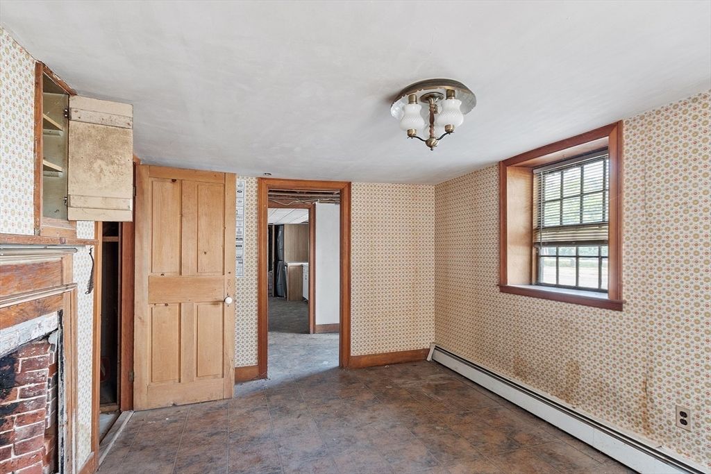 Empty room, Fireplace, Interior