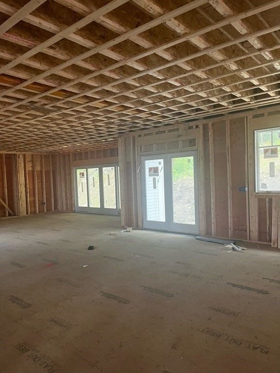 Empty room, Interior, Wooden Beams