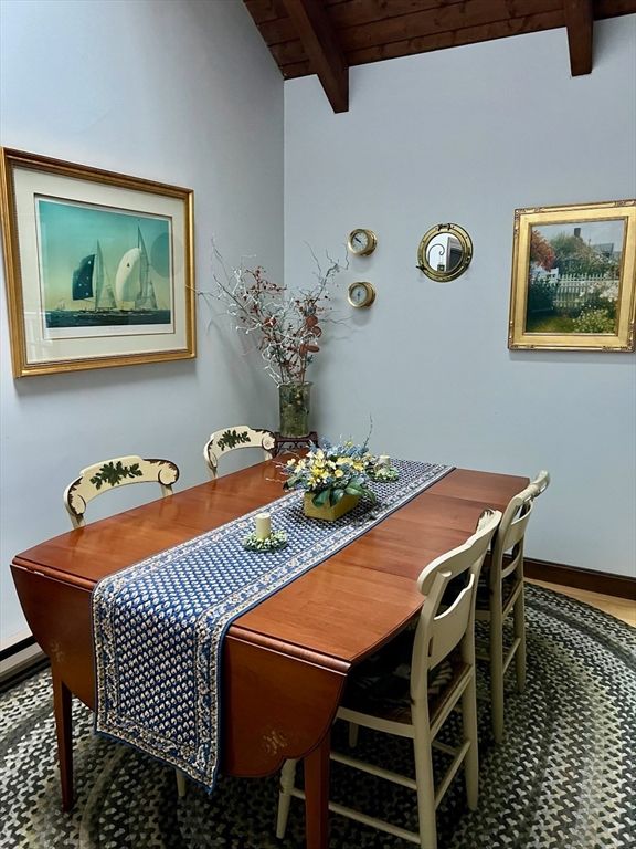 Dining room, Interior, Wooden Beams