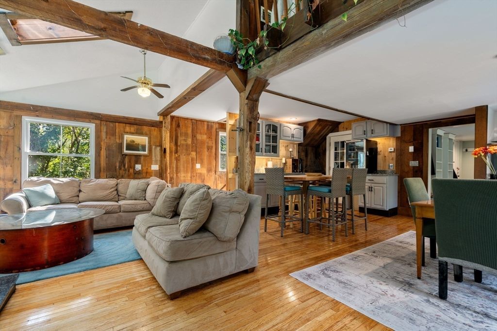 Dining room, Interior, Kitchen, Living room, Wooden Beams, Wood Texture Flooring, Wooden Walls