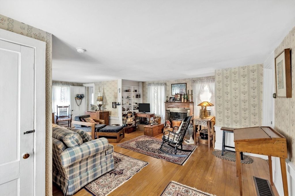 Fireplace, Interior, Living room, Wood Texture Flooring