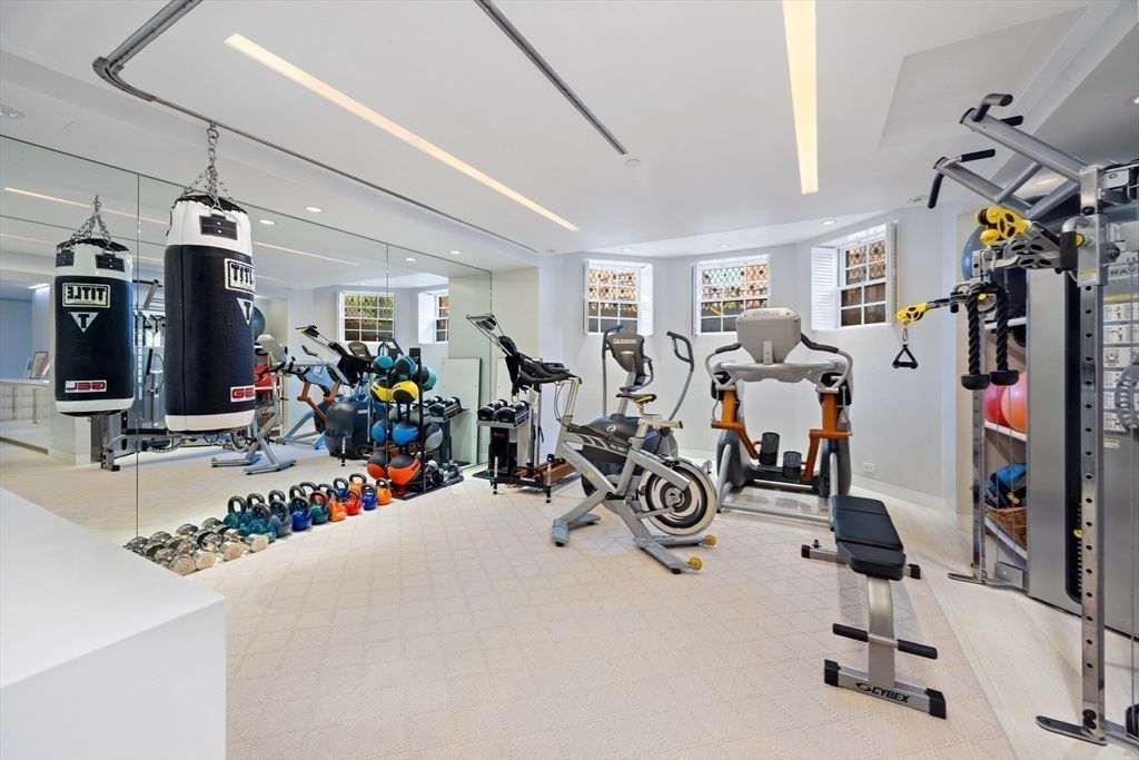 Fitness Equipment, Gym, Interior, Recessed Lighting