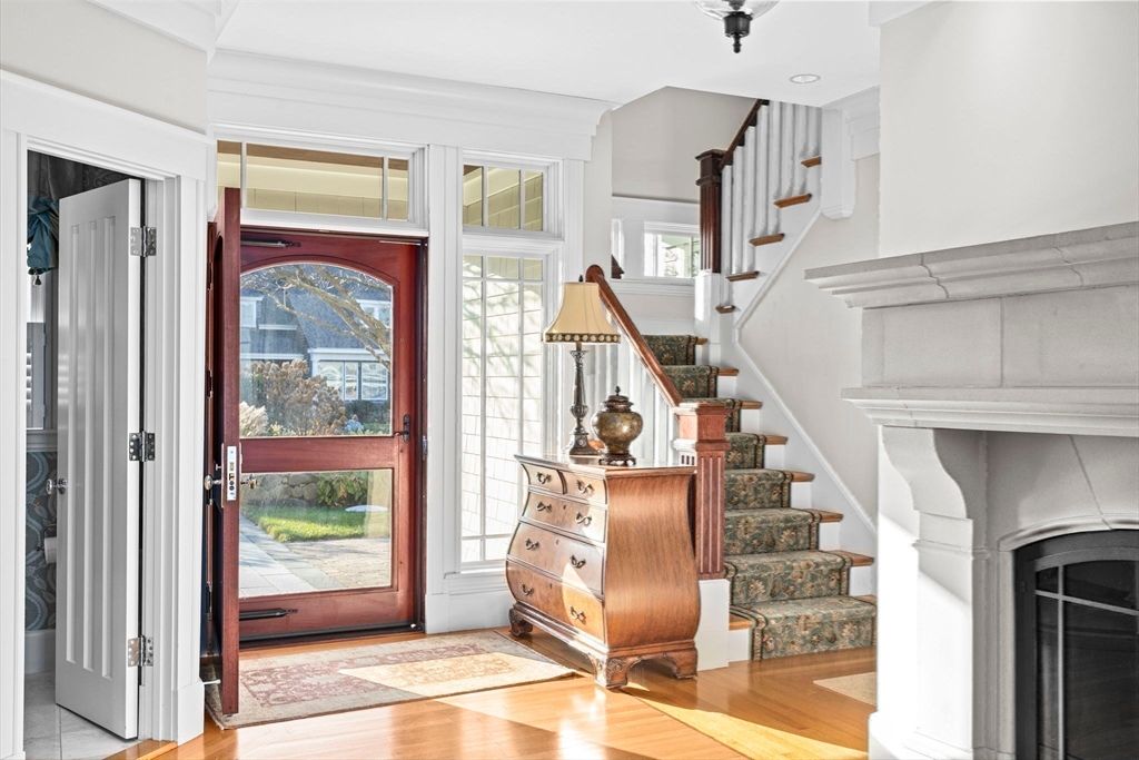 Fireplace, Interior, Wood Texture Flooring