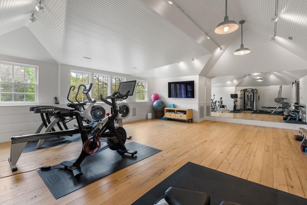 Fitness Equipment, Interior, Wood Texture Flooring