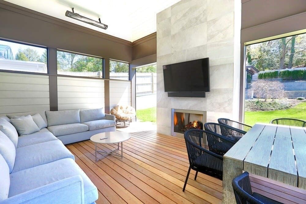 Fireplace, Interior, Living room, Wood Texture Flooring