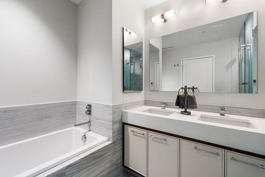 Bathroom, Dual Sink Vanities, Interior, Wood Texture Flooring