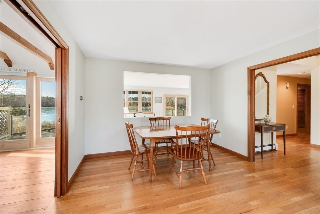 Dining room, Interior, Wood Texture Flooring
