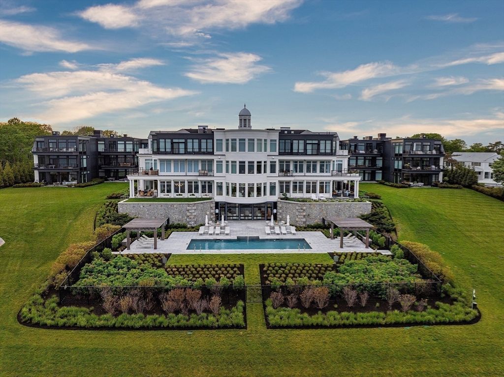 Backyard, Exterior, Facade, Pool, Condo Building