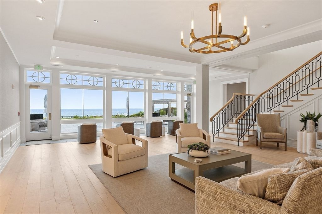 Chandelier, Interior, Living room, Recessed Lighting, Water, Wood Texture Flooring