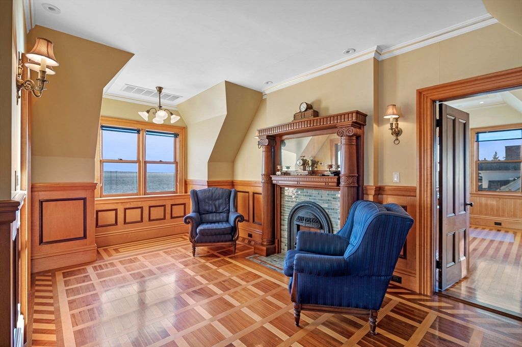 Fireplace, Interior, Water, Wood Texture Flooring