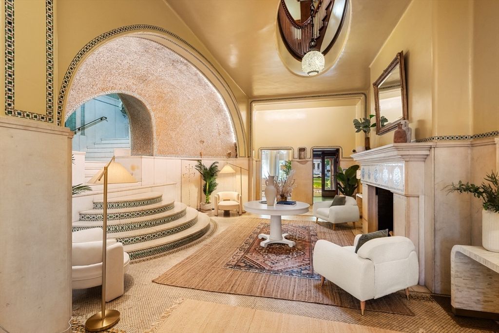 Fireplace, Interior, Wood Texture Flooring