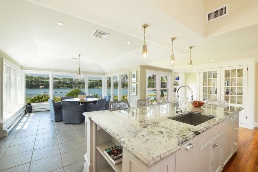 Dining room, Interior, Kitchen, Pendant Lights, Recessed Lighting, Water