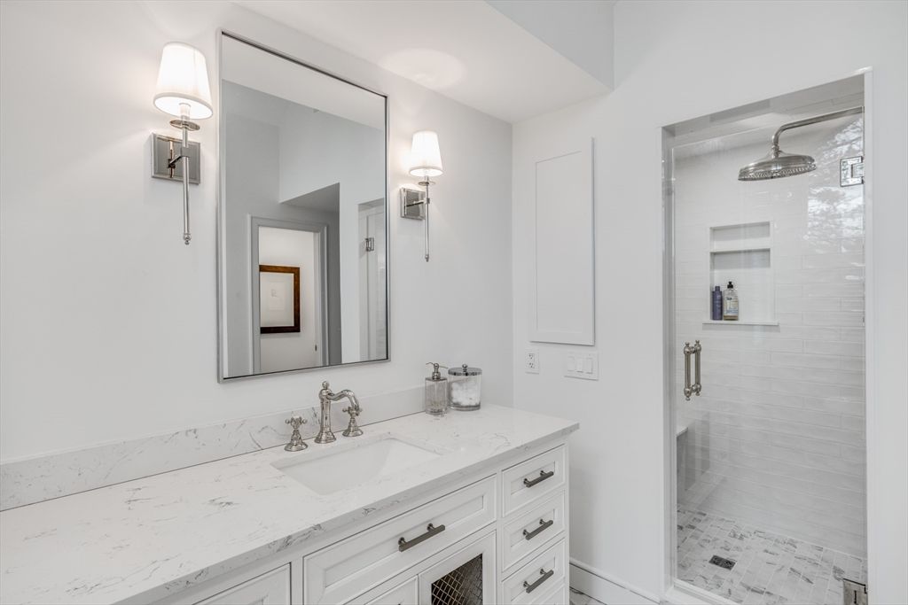 Bathroom, Dual Sink Vanities, Glass Shower, Interior