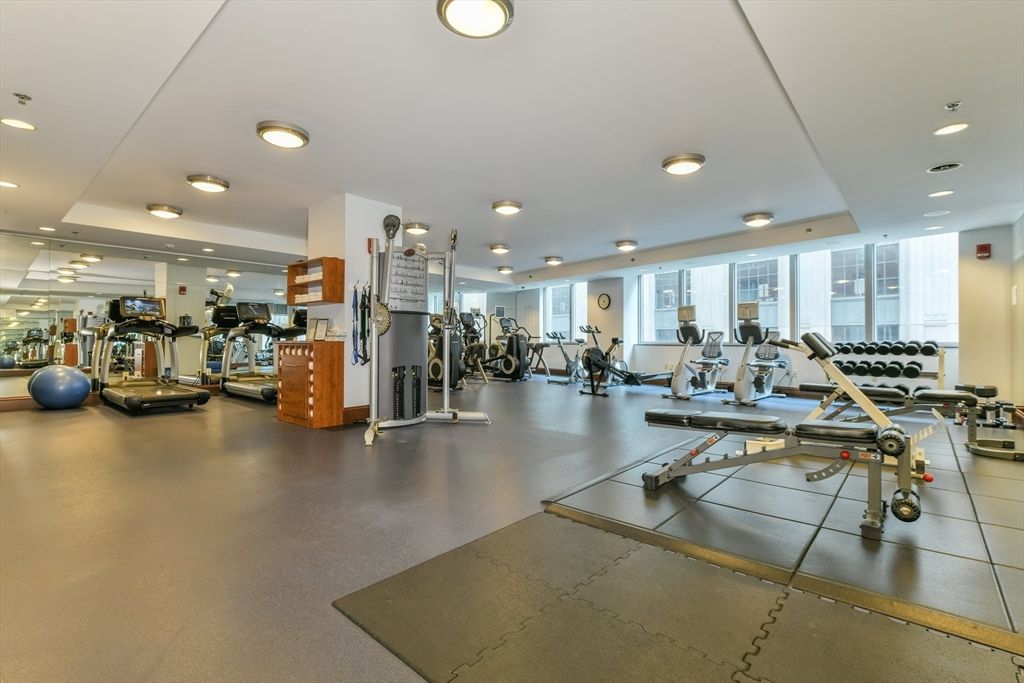Fitness Equipment, Gym, Interior, Recessed Lighting