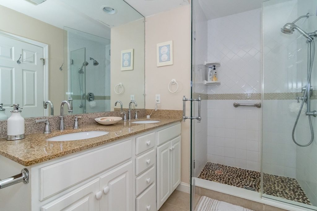 Bathroom, Dual Sink Vanities, Glass Shower, Interior
