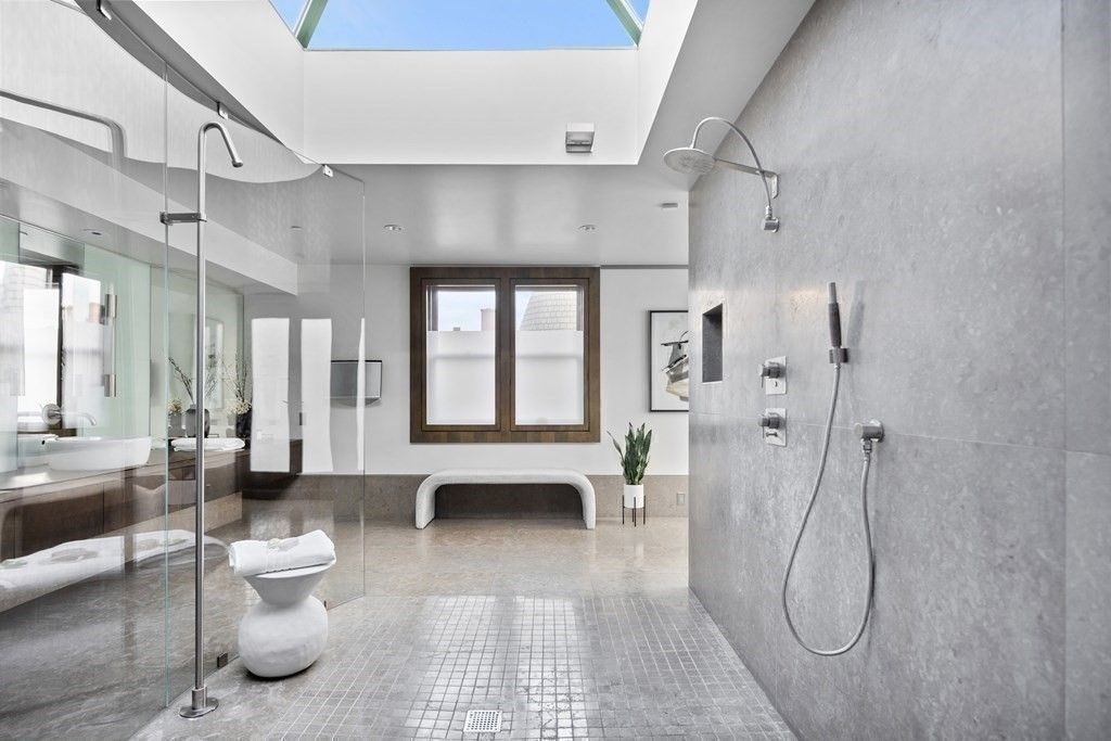 Bathroom, Glass Ceilings, Glass Shower, Interior