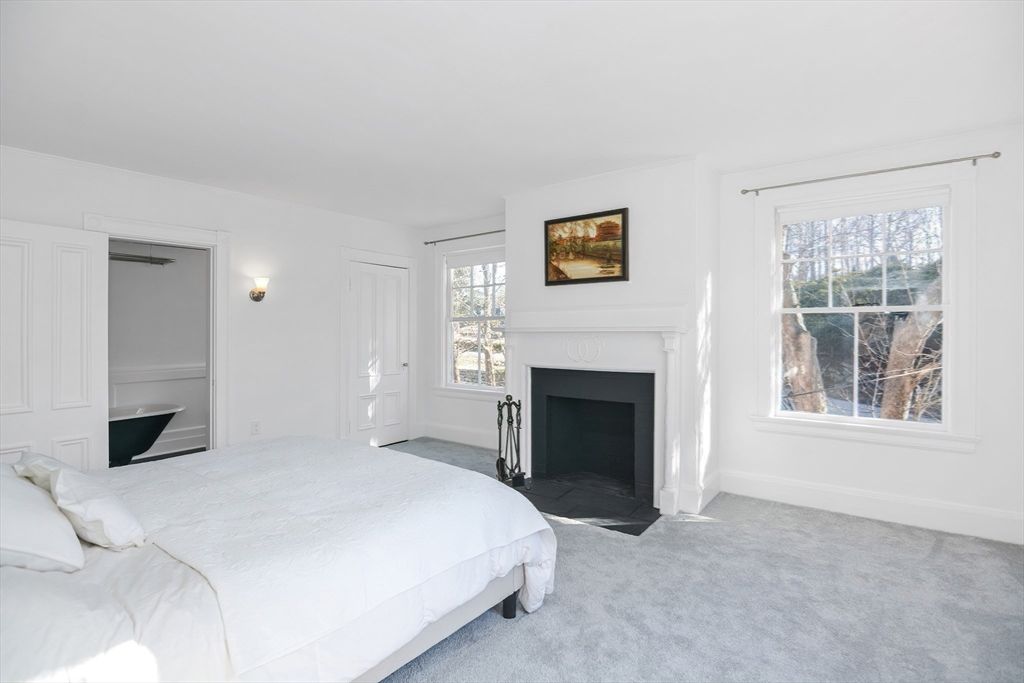 Bedroom, Fireplace, Interior
