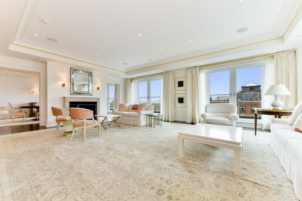 Fireplace, Interior, Living room, Recessed Lighting