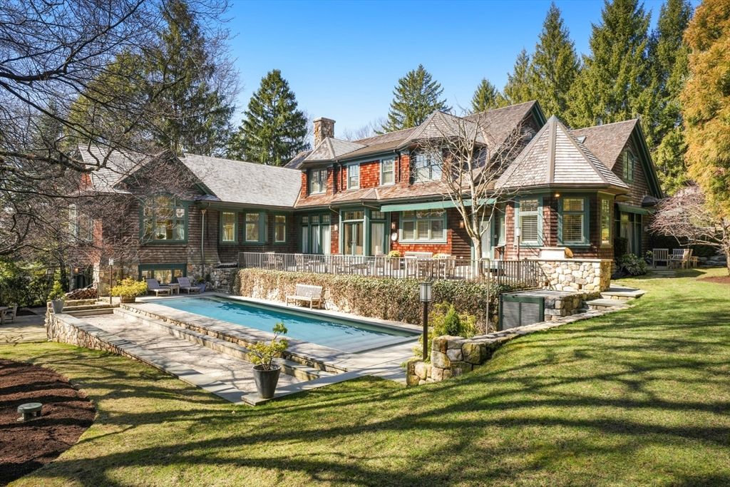 Backyard, Exterior, Facade, Brick Facade, Pool, Queen Anne Victorian