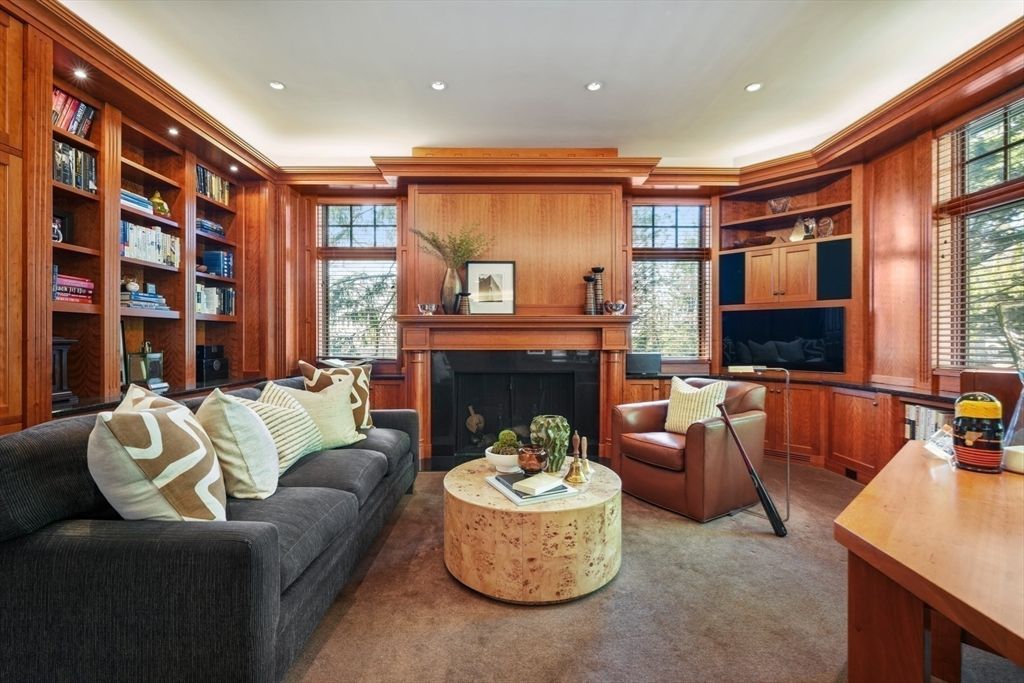 Fireplace, Interior, Living room, Recessed Lighting