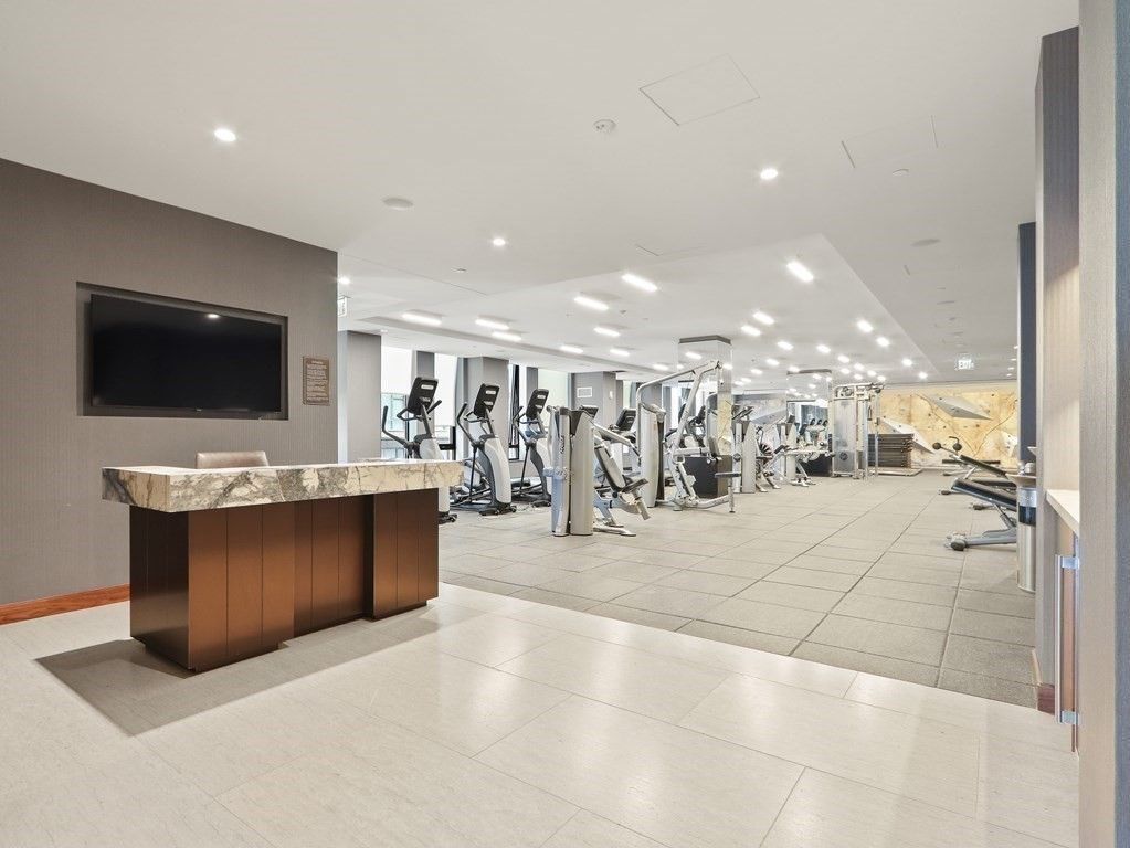 Fitness Equipment, Gym, Interior, Recessed Lighting